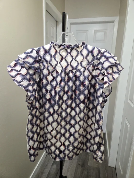 Rails Lyocell Blend Print Ruffle Blouse - Picture 6 of 8